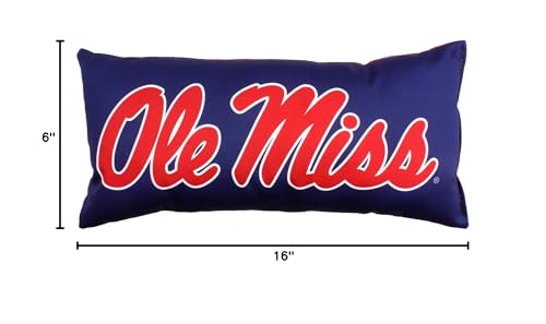 Ole Miss Rebels 2-Sided Travel Pillow - Comfy Decorative 16" x 6"