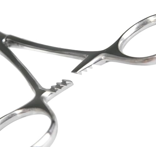 5-Inch Stainless Steel Mosquito Hemostat Forceps - Straight Silver Clamp