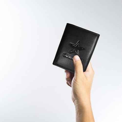 Dallas Cowboys Embossed Leather Tri-Fold Wallet - Black
