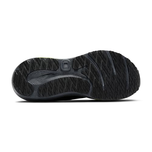 Men's Supportive Running Shoe - Brooks Adrenaline GTS 24 - Black/Ebony/New Yellow