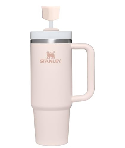 Ergonomic Silicone Straw Topper for Tumblers - 2 Pack - Rose Quartz