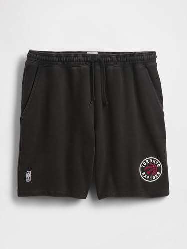Gap Men's NBA Raptors Black Fleece Athletic Shorts Large