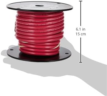 Ancor 112505 Tinned Copper Wire - 6 AWG (13mm²) Red | Durable 50ft Length for Reliable Connections