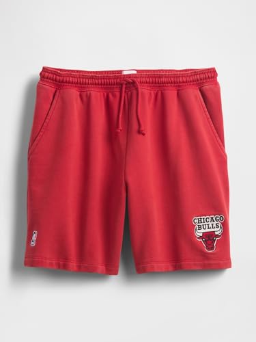 Men's NBA Fleece Athletic Shorts - Bulls Modern Red - Medium