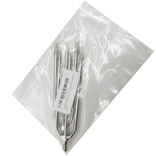 LkyRui 2PCS 6mm Thick 3-Prong Stainless Steel Fishing Harpoon for Fish & Frog Hunting