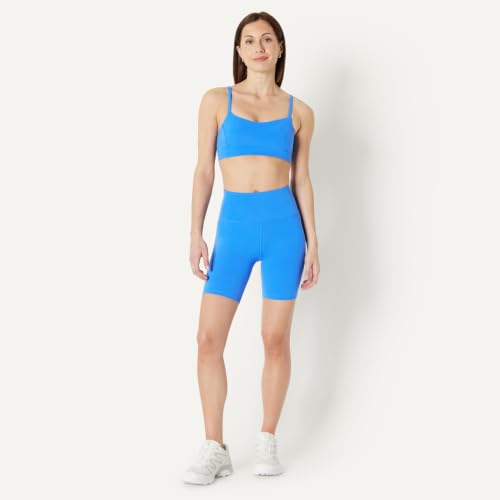 Amazon Essentials Women's Active FormFlex Sports Bra XS Ocean Blue - Light Support, Removable Cups