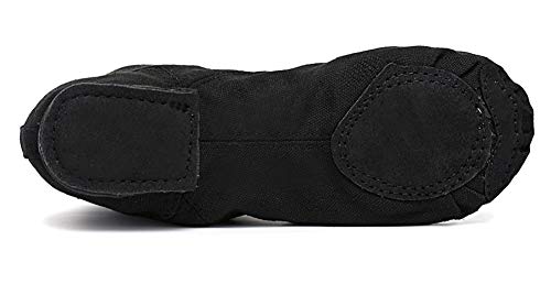 Smithmelody Canvas Jazz Dance Boots for Adults - Black 8.5