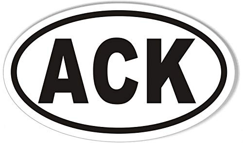 ACK Nantucket Oval Bumper Sticker - Durable Weatherproof Design