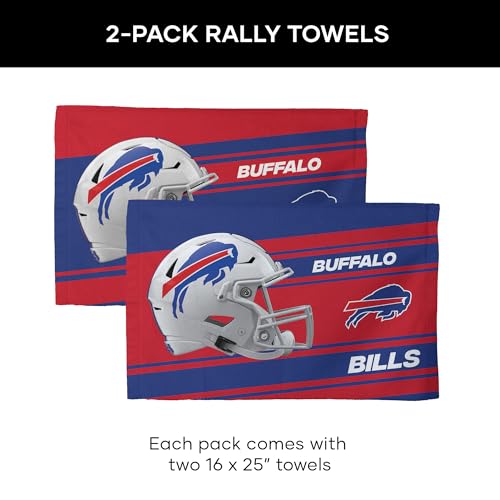 NFL Buffalo Bills 2-Pack Fan Towel Set - Team Colors, 25" x 16"
