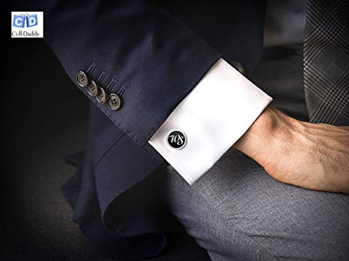 Skiing Cufflinks with Presentation Box - Silver Tone