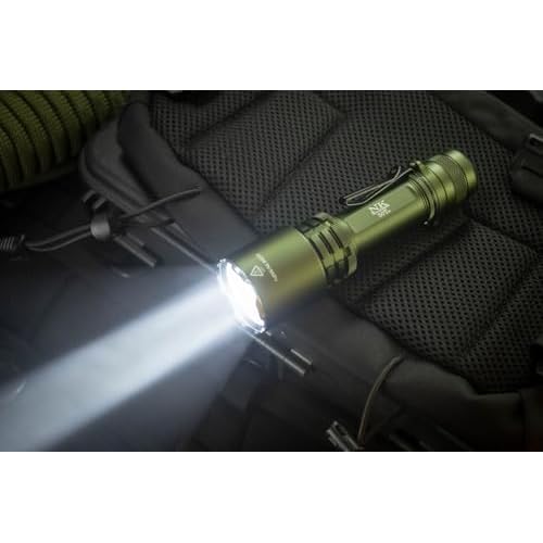 N50t V2 Rechargeable LED Flashlights High Lumen, 2,300 Lumens, Long Throw Tactical Flashlight Super Bright, Powerful Flashlight 3 Modes Flash Light for Emergency, Camping, Hiking (Green)