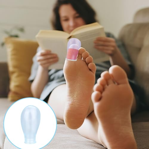 Waterproof Toe Protector - 4 Silicone Covers & Bandage for Big Toes