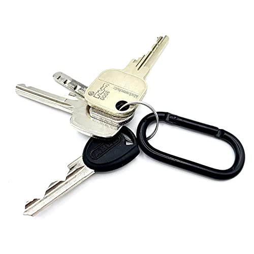 10 Pcs Heavy Duty Aluminum Carabiner Clips - Black