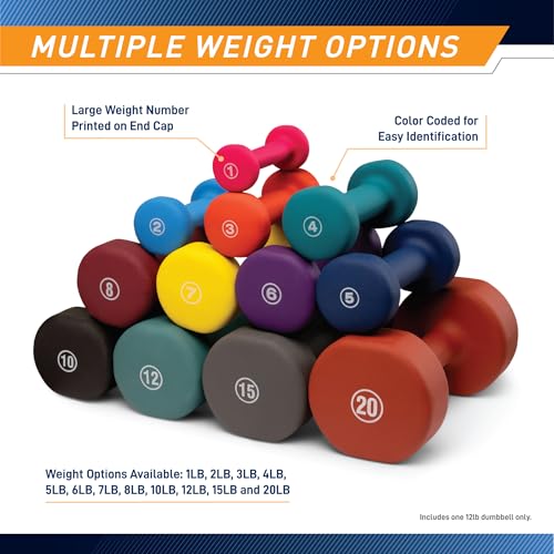 3lb Neoprene Dumbbell - Strawberry Color - Single Weight for Home Gym