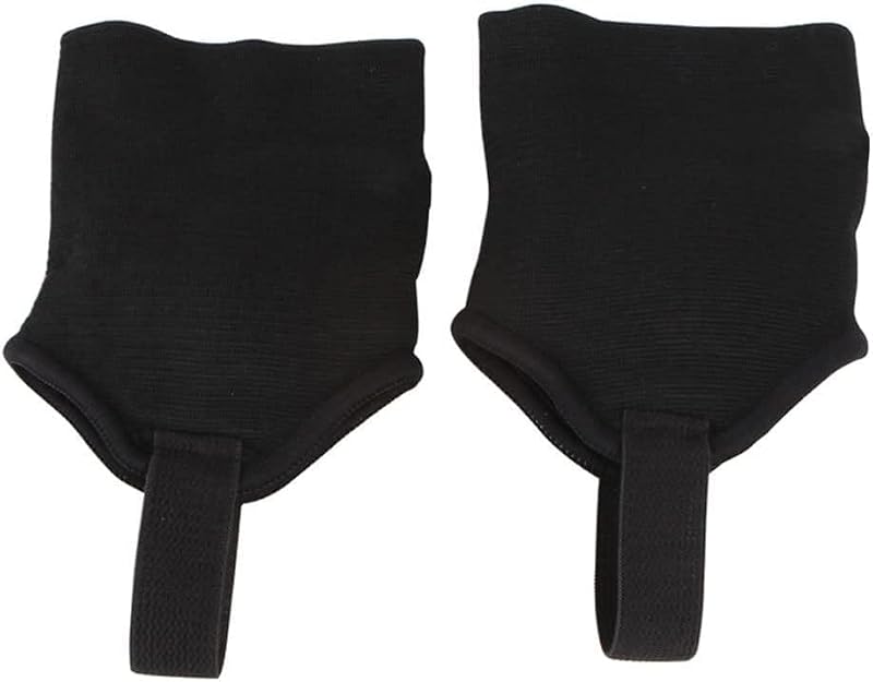 Kids Ankle Guards for Soccer & Football - Black, Double Cushion, Pair