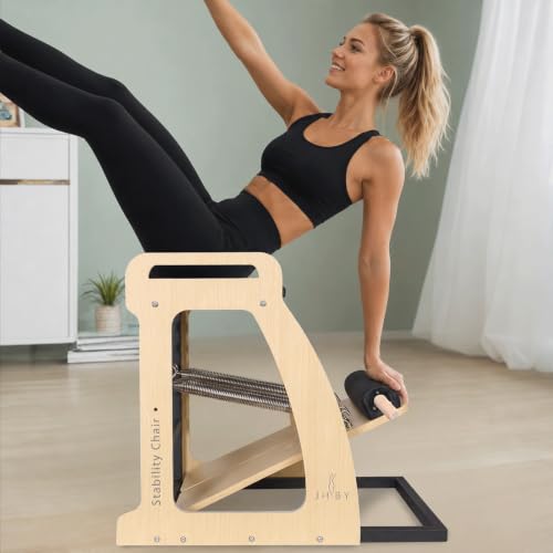 Pilates Chair for Home Workouts - Sturdy Metal Frame, 26.5x30 inch