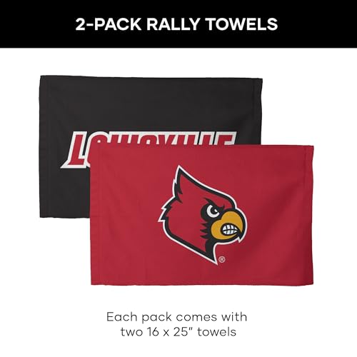 NCAA Louisville Cardinals Fan Towel 2-Pack - 16 x 25 Inches