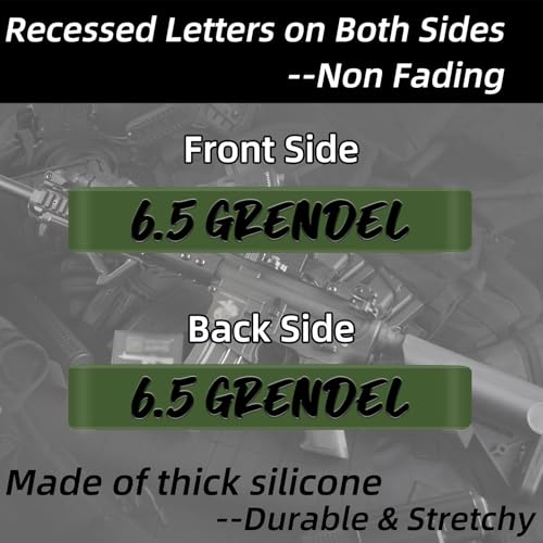 6.5 Grendel Magazine Marking Bands - 12 Pack OD Green-Black