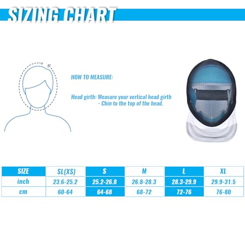 Foil Fencing Mask - CE Certified 350N with Removable Lining - X-Small