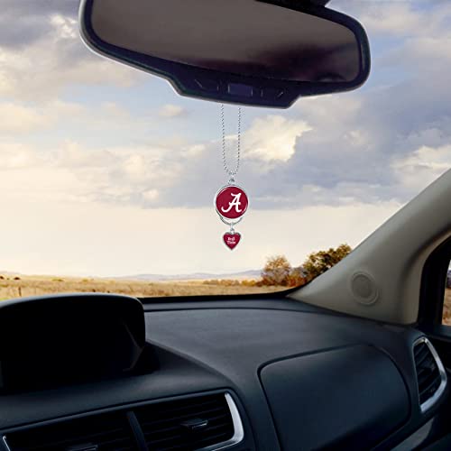 Alabama Crimson Tide Rear View Mirror Charm - Heart Shape