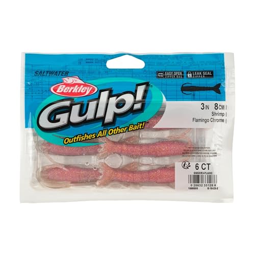 Berkley Gulp! Saltwater Shrimp Soft Baits - Flamingo Chrome 3"
