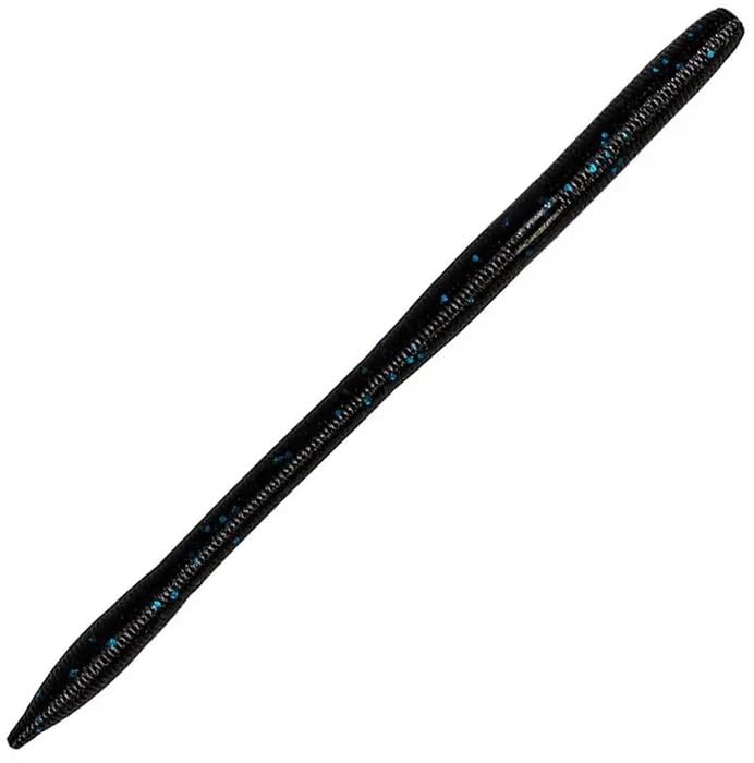 Yamamoto Sensei Worm - Finesse Fishing Bait, Black, 6"