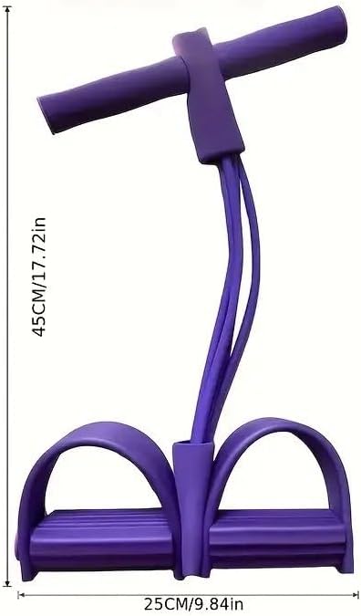 Skiennix Fitness Resistance Bands - 4 Tube Pedal Ankle Puller for Strength Training | Home Gym Equipment