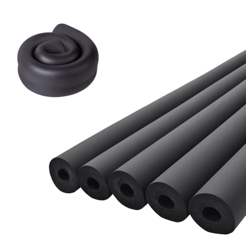 Pipe Insulation Foam Tube 1" Inch ID*3/8" TH-6Ft Foam Tubing Black Pipe Cover Heat Preservation for Outdoor Water Pipe Insulation,AC Unit, Guitar Stands, Exercise Machine Handle and Roof Rack Etc