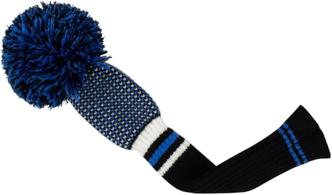 Knit Pom Pom Golf Club Cover with Number Tags - 1 Piece