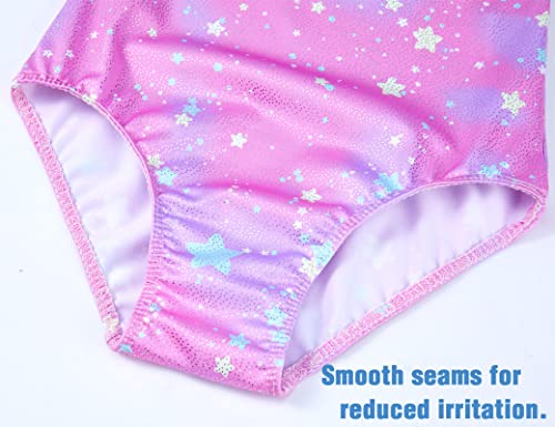Gymnastics Leotards for Girls - Sparkly Colorful One-Piece, Size 2-12