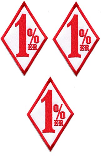 Biker Logo Hard Hat Stickers - Set of 3, 2 Inch, Outlaw Red