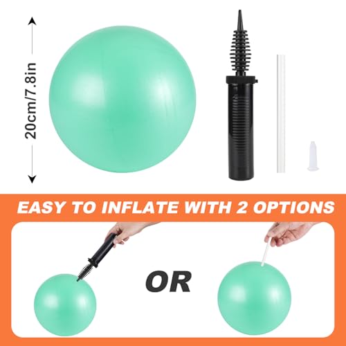 Tsikavo Teal Pilates Ring 12 Inch with Exercise Ball & Resistance Bands Set