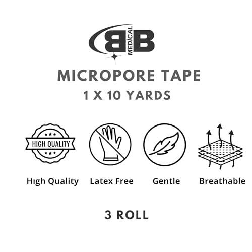 Micropore Tape - Tan, 1" Wide, 3 Count - Gentle Adhesive