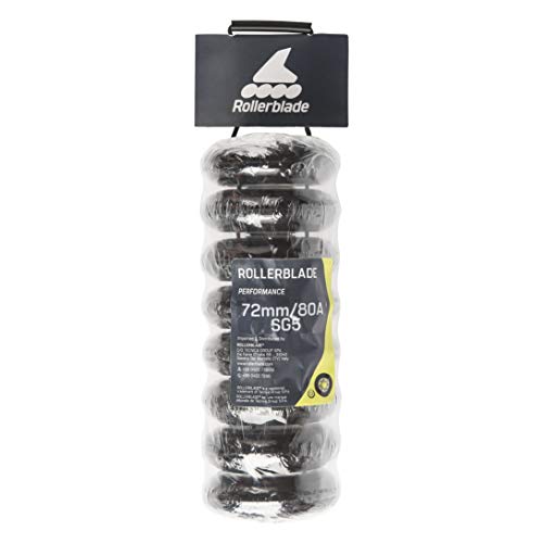 Rollerblade Unisex - Adult 72 mm / 80a + Sg5 R, Neutral, UNIC EU