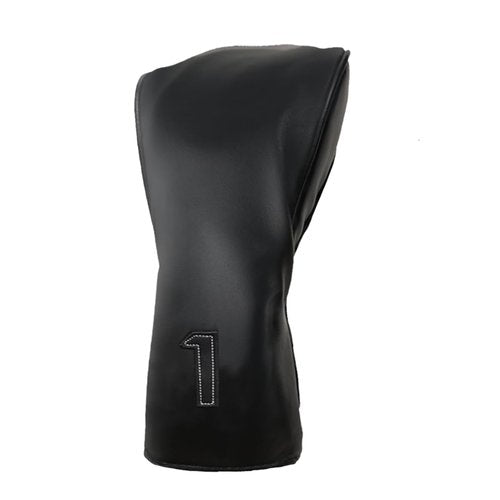 Scott Adward Headcover 4 pcs 1 3 5 H for Driver Fairway Hybirds Pure Black Simple Fashion PU Thick Synthetic Leather Unisex Gift for Golfer