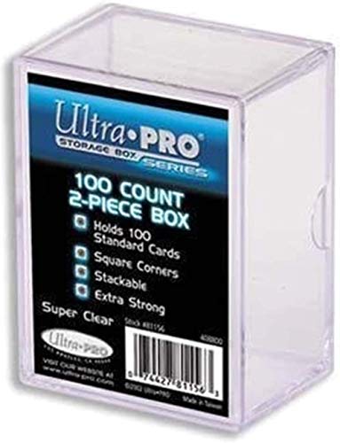 100-Count 2-Piece Card Case - Durable Plastic Storage