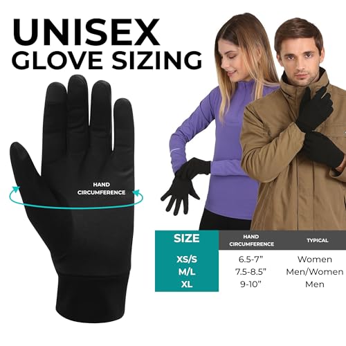Thermal Glove Liners for Cold Weather - Medium-Large