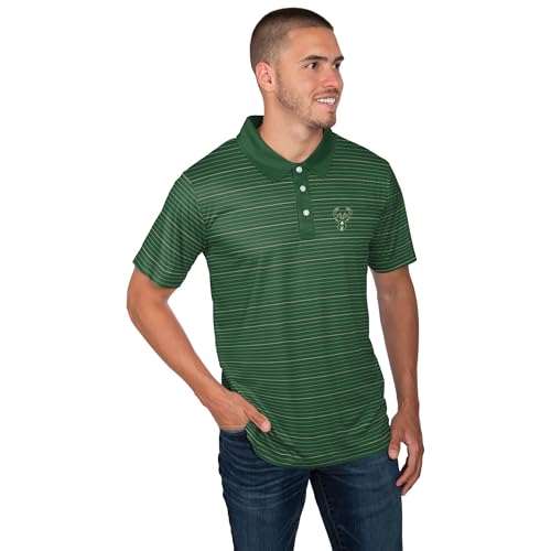 FOCO NBA Milwaukee Bucks Logo Polo Shirt - Large Team Color Men’s Polo