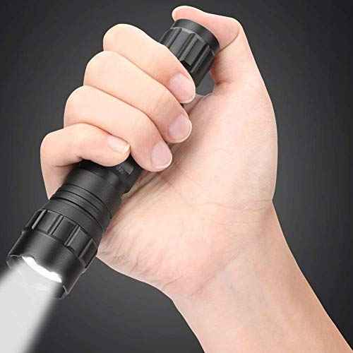 BESTSUN LED Weapon Light, 2000 Lumen Super Bright Tactical Flashlight Matte Black Picatinny Flashlight with Quick Release Offset Mount Waterproof Hunting Light, Pressure Switch and Battery Include