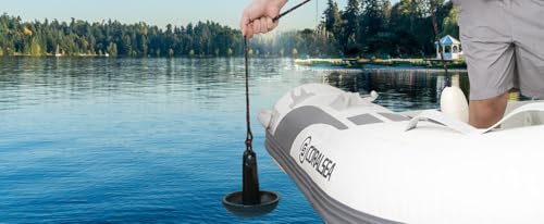 Black Marine Mushroom Anchor Kit for Kayaks, Canoes, Paddle Boards with Rope & Buoy