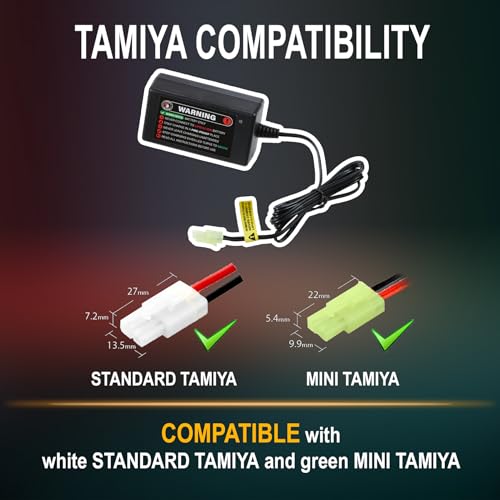 Smart Charger for 8.4V–9.6V NiMH Battery Packs - Airsoft & RC Use