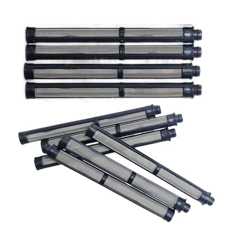 10PCS Stainless Steel Airless Spray Gun Filter 287032 ? 60 Mesh Compatible with Graco Contractor II & FTx II ? Anti-Clog Latex/Paint Filtration (Black)