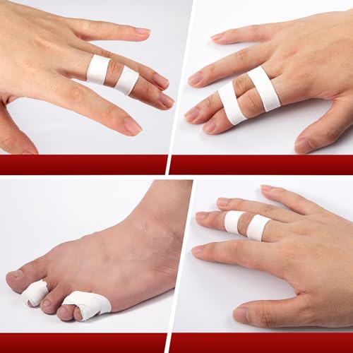 MUSEFITR Pro Finger Sports Tape 9 Pack - Black, 0.3 in x 45 ft for BJJ & Athletic Support