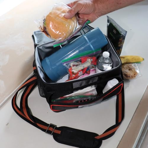 Insulated Lunch Box Cooler - 12-Qt Soft Cooler with 4 Compartments