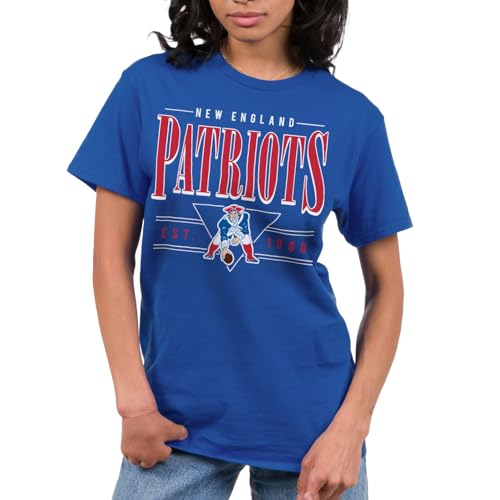 NFL Established Retro Adult Short Sleeve T-Shirt - New England Patriots - X-Large - Royal Blue