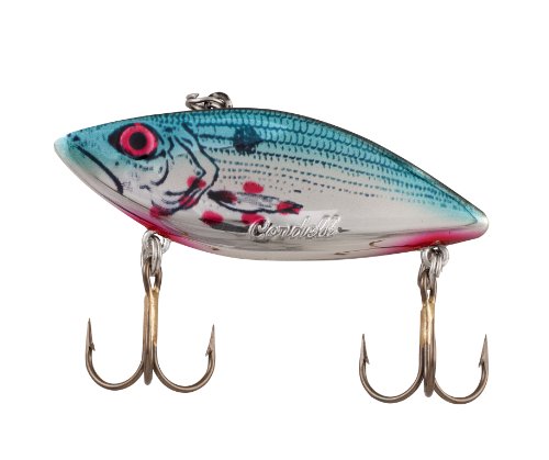 Super Spot Lipless Crankbait Fishing Lure - 2.5 Inch - Wounded Chrome Blue Black