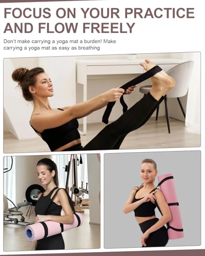Yoga Mat Strap Carrier with Adjustable Hook-and-Loop Fasteners