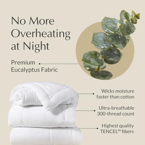 Buffy Cloud Cooling Comforter - King/Cal King, Temperature-Regulating Eucalyptus Lyocell Duvet Insert