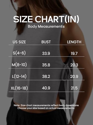 Women's Sleeveless Workout Tank Top with Side Tie - Black, Small