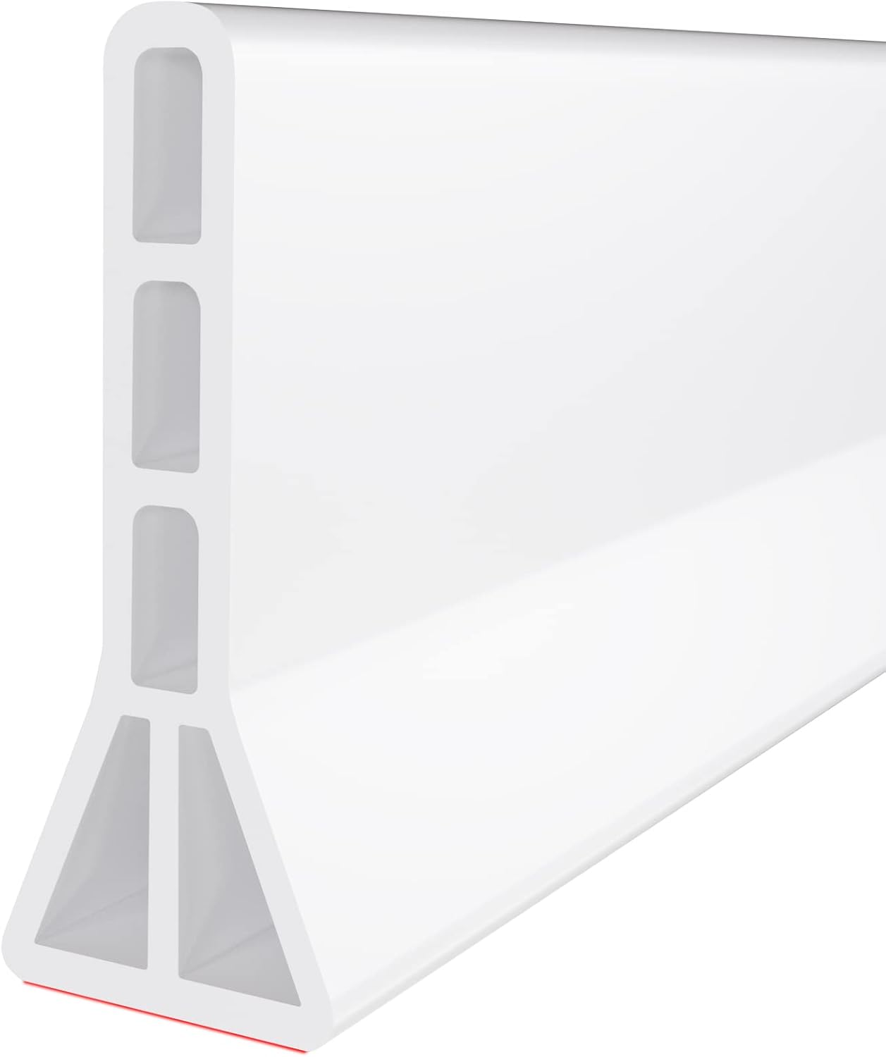 Raycity 59" Collapsible Shower Water Splash Guard - High Threshold Water Dam for Curbless Shower, Bathroom & Kitchen Barrier (White)